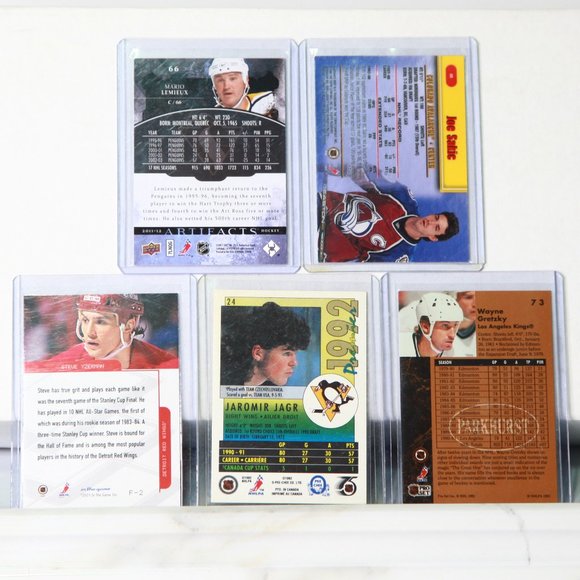 NHL Sports Cards Hall of Fame Greats - Gretzky, Lemieux, Sakic, Yzerman, Jagr - Picture 2 of 2